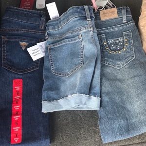 Girls Size 8 jeans and jeans shorts. NEW.